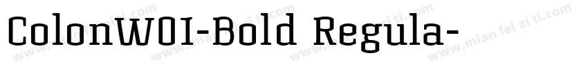 ColonW01-Bold Regula字体转换
